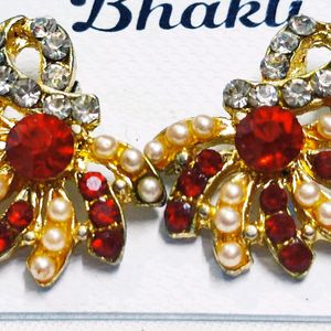 Golden- Red Earings