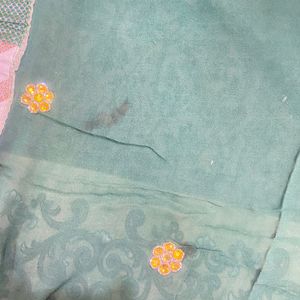 Chatni Green Georgette Saree