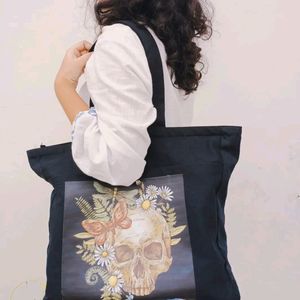 Black College Tote Bag And For Daily Use