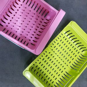 Kitchen Fridge Storage Baskets - 4 Pcs