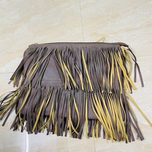 Brown Boho/frill Bag