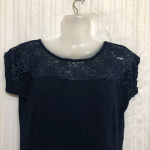 All Panic Blue Cotton Top