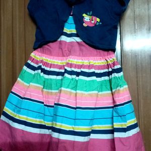 Multicolor Top With Attached Coat