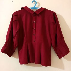 Women's Maroon Top