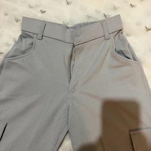 Black And Grey Six Pocket Korean Trouser Combo
