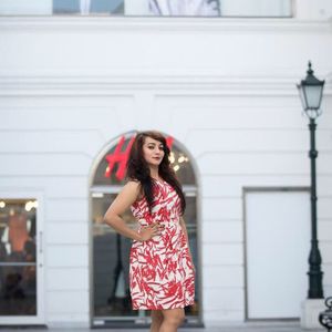A Cute Red & White Short Dress From Latin Quarter