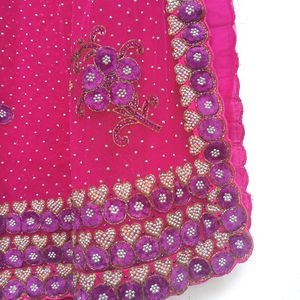 Saree With Lovely Design And Blouse