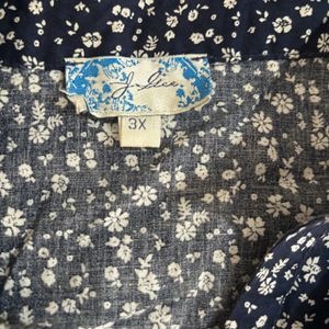 Blue Colour Flower Print Womens Dresses