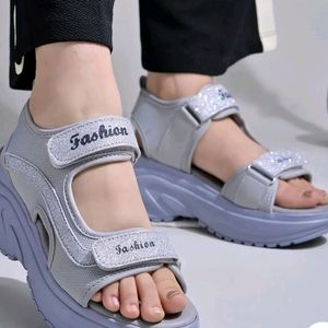 Shoetopia Comfortable & Sporty Grey Sandals