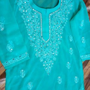 Trending Mirror Work Kurta With Corton Inner