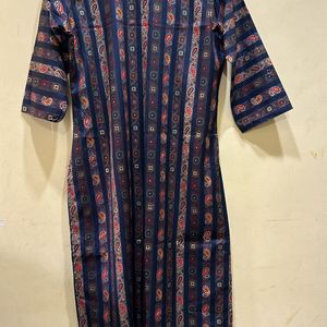 Wedani Navy Blue Kurta Size L