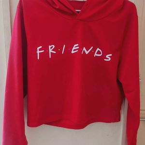 Red Crop Hoodie