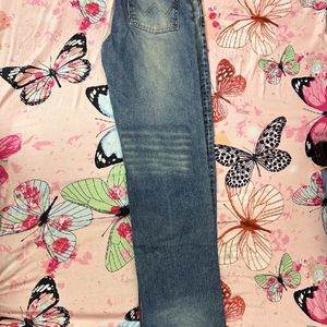 Blue Mid Waist Jeans