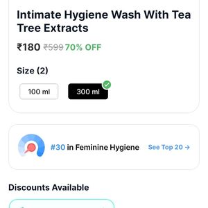 Namyaa Hygiene Wash with Tea Tree Extracts