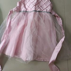 CUTE BABY PINK COLOUR FROCK