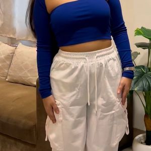 Blue Crop Top