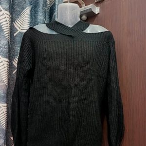 Party Wear Black Sweater