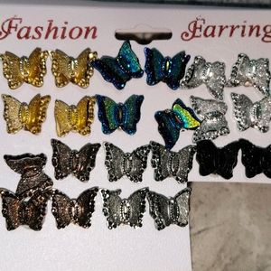 Beautiful Glittering Look Butterfly Earring #girls