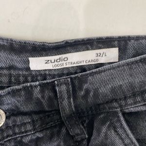 (reserved) Zudio Cargo Pants (Black Bleached)