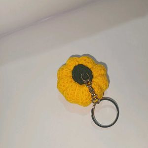 Crochet Pumpkin Keychain