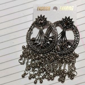 Silver Oxidised Unused Earring For Women