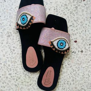 EVIL EYE Beaded Flats Size 39