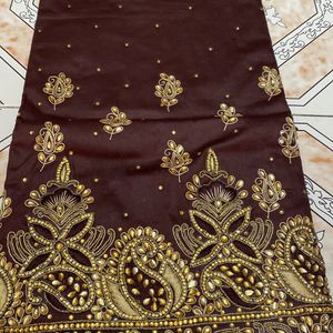 Brown Touch Suit Soft Duppta Hand Work Full