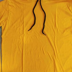 Brand New Unused Cotton Yellow Full Sleeves Hoodie