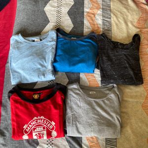 Men Combo Of 5 T-shirt