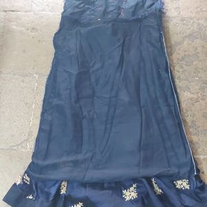 Navy Blue Heavy Partywear Gown