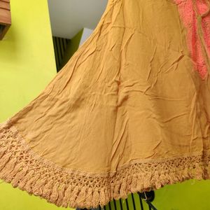 Mustard Poncho Style Top