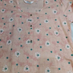 Peach Colour Kurti