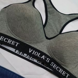 Branded Paded Sports Bra