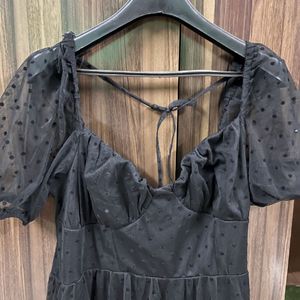 New H&m Corset Inspired Black Dress