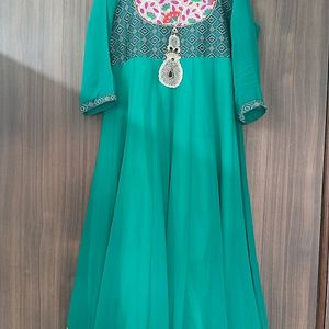 Festive Green Anarkali Kurta