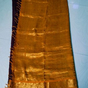 Maroon Colour Cotton Pure Gadwal Saree