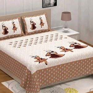 Cotton Bedsheet with 2 Pillowcover