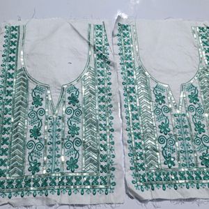 Combo Of 2 Neck Embroidery Patches White Ramagreen