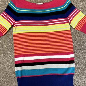 Multicolored Bardot Top