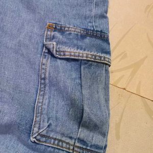 baggy cargo denim