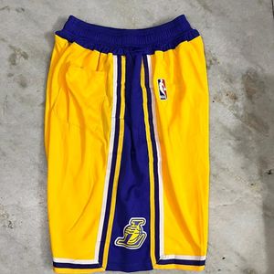 LAKERS NIKE  YELLOW BASKETBALL SHORTS