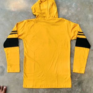 Brand New Unused Cotton Yellow Full Sleeves Hoodie