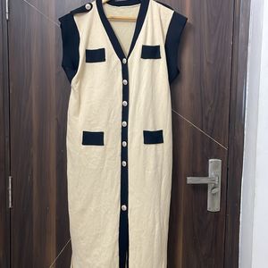 One Piece Dress With Front Versace Buttons