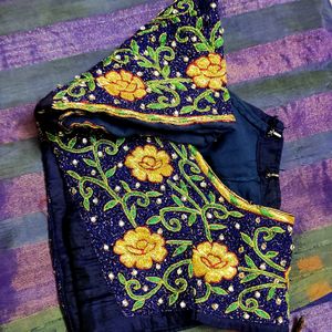 Uppada pattu Saree Hand embroidered Blouse