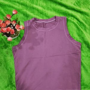 Purple Cropped Tank Top