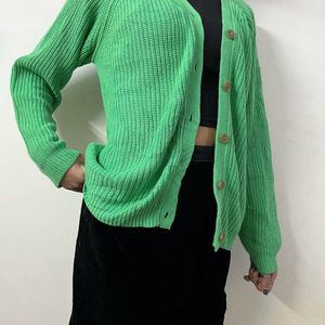 Green Baggy Cardigan