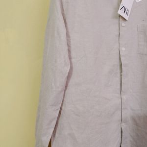 Beige Men Shirt