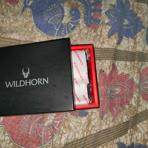 WILDHORN real top grain leather black wallet +belt