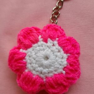 Crochet Flower Keychain