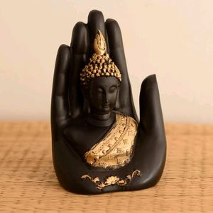 Golden Handcrafted Palm Buddha Showpiece